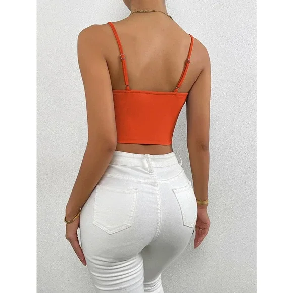 Solid Bustier Crop Cami Top black - Picture 7 of 12